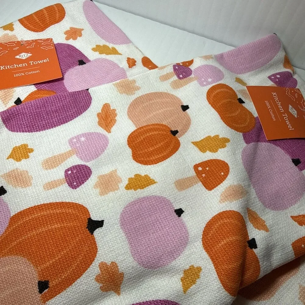 Ritz Pumpkin Kitchen Towel set of 2